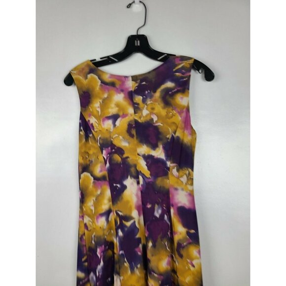 RELATIVITY Yellow Purple Casual Tank Dress Size PS - Picture 5 of 7